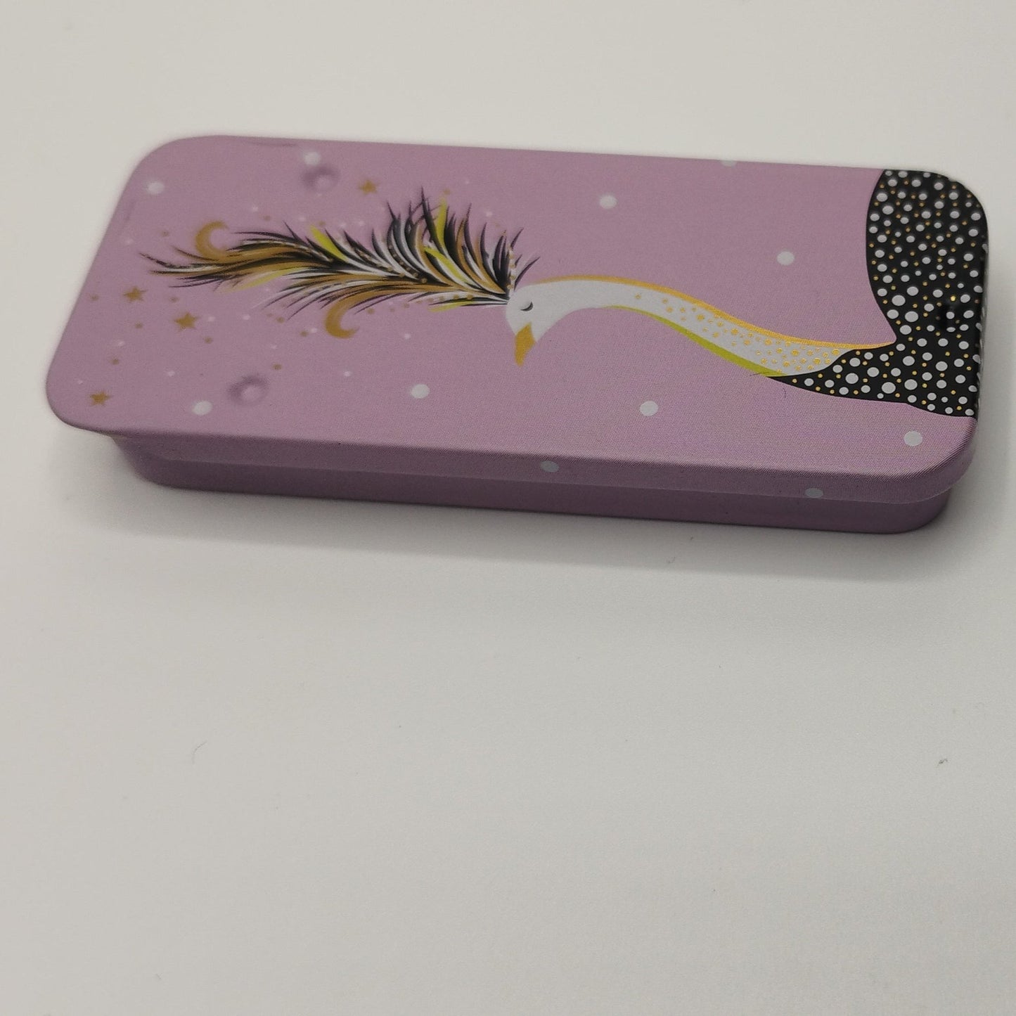 Magnetic Needle Tin Case Pink Ostrich