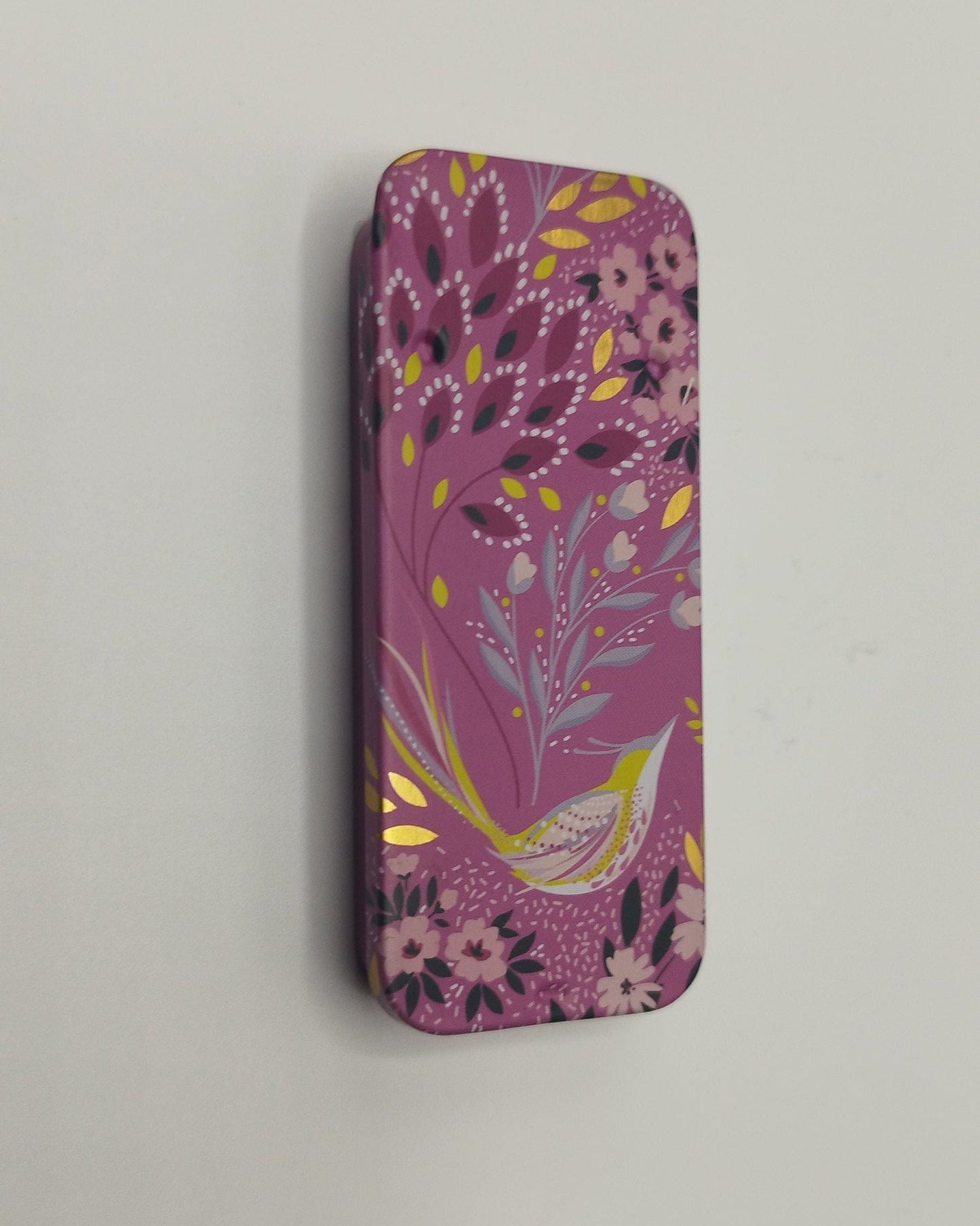 Magnetic Needle Tin Case Pink Bird