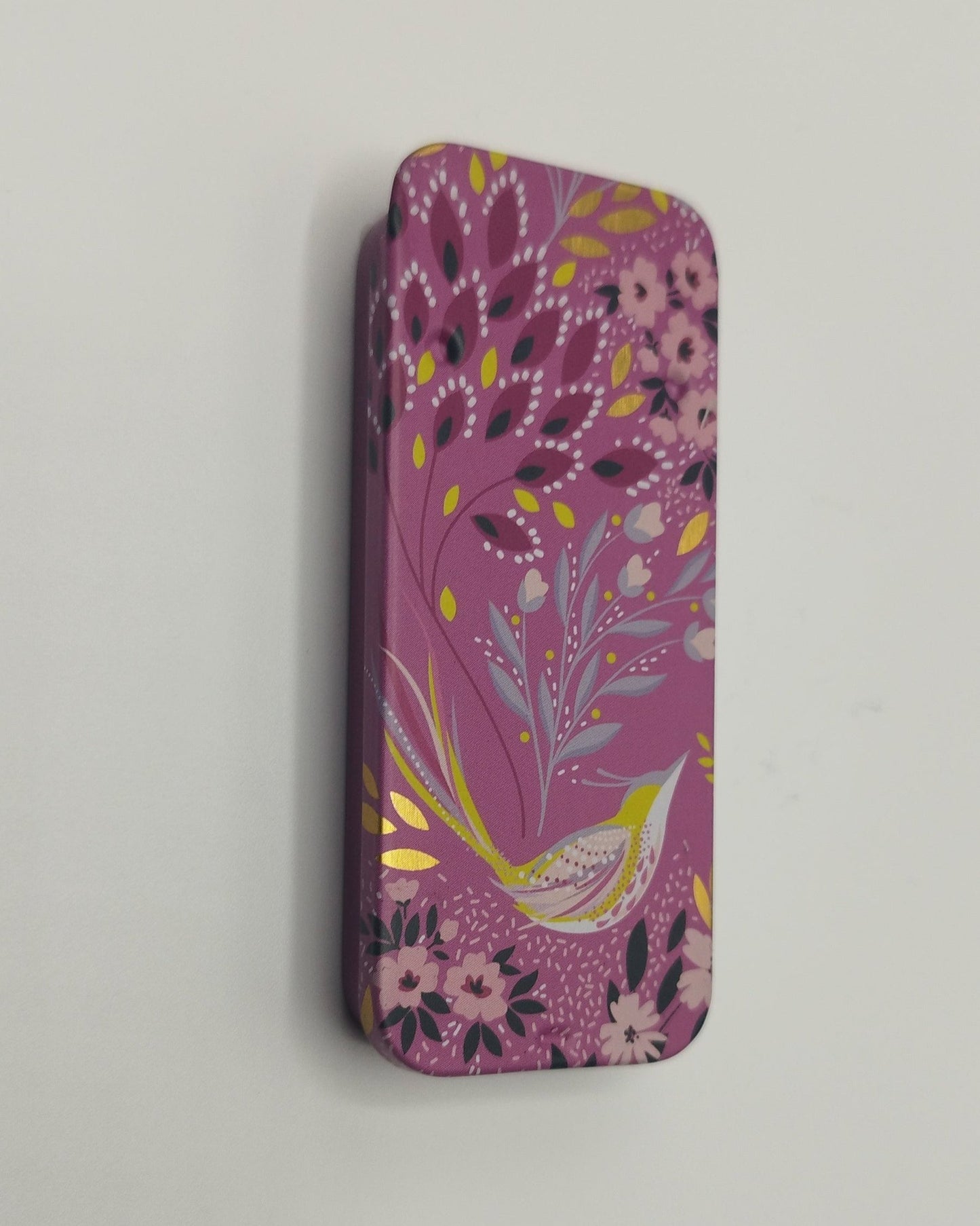 Magnetic Needle Tin Case Pink Bird
