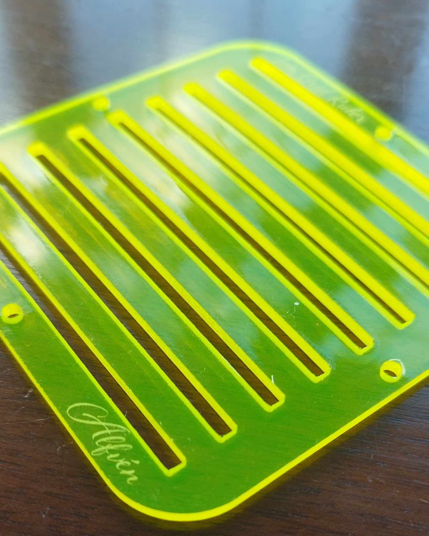 1cm Grid Ruler Transluscent Yellow