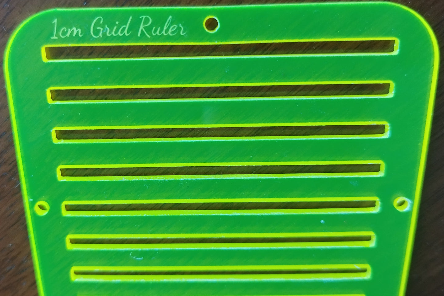 1cm Grid Ruler Transluscent Yellow