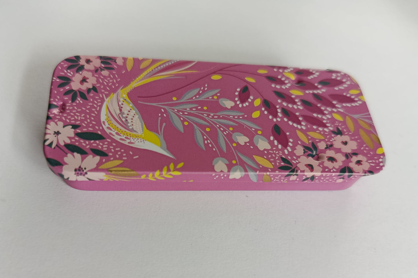 Magnetic Needle Tin Case Pink Bird