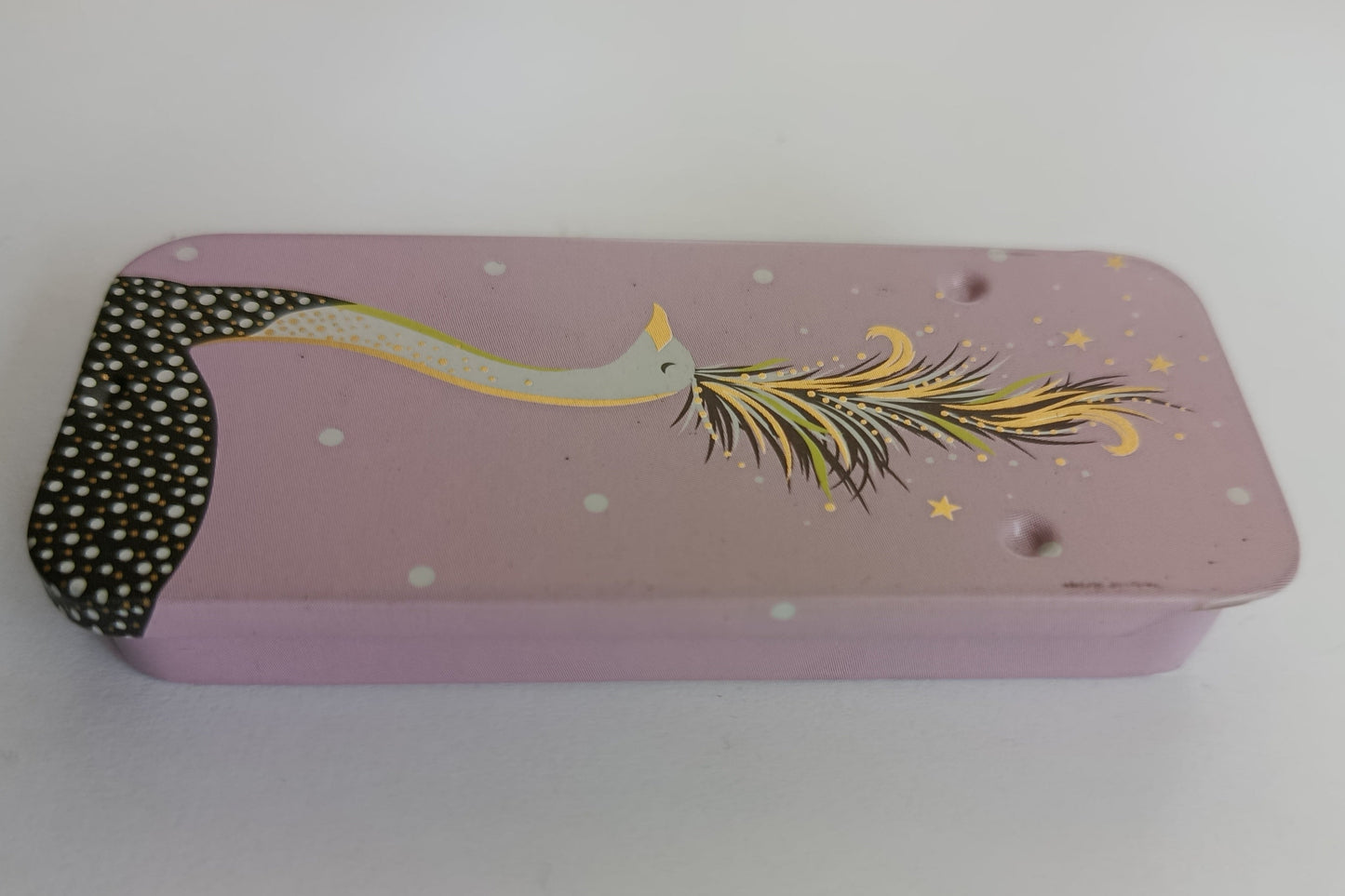 Magnetic Needle Tin Case Pink Ostrich