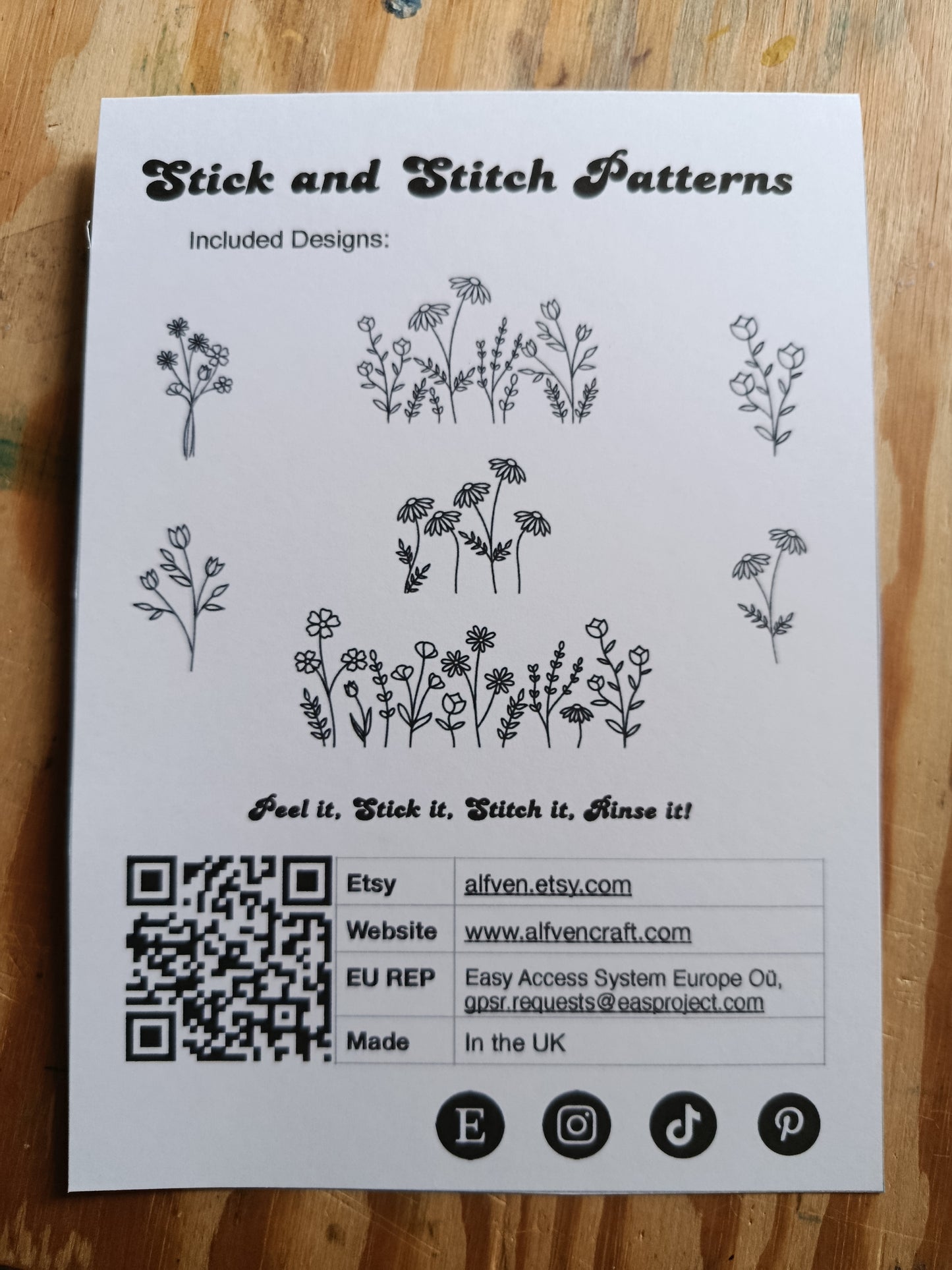 Floral Stick and Stitch Patterns