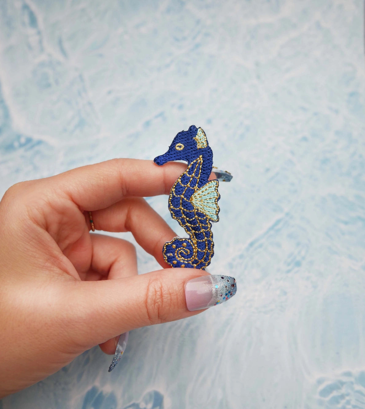 Iron on Seahorse Patch