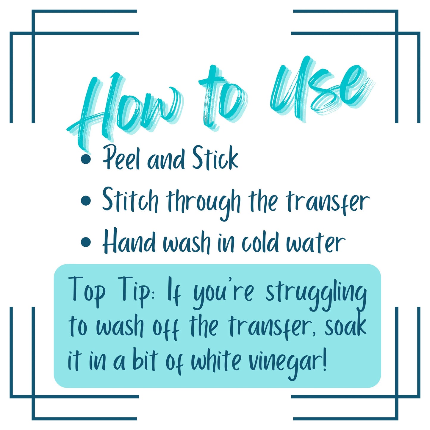 Washable Sashiko Transfers | Removable Visible Mending Transfers