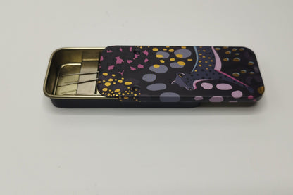 Magnetic Needle Tin Case Dark Leopard