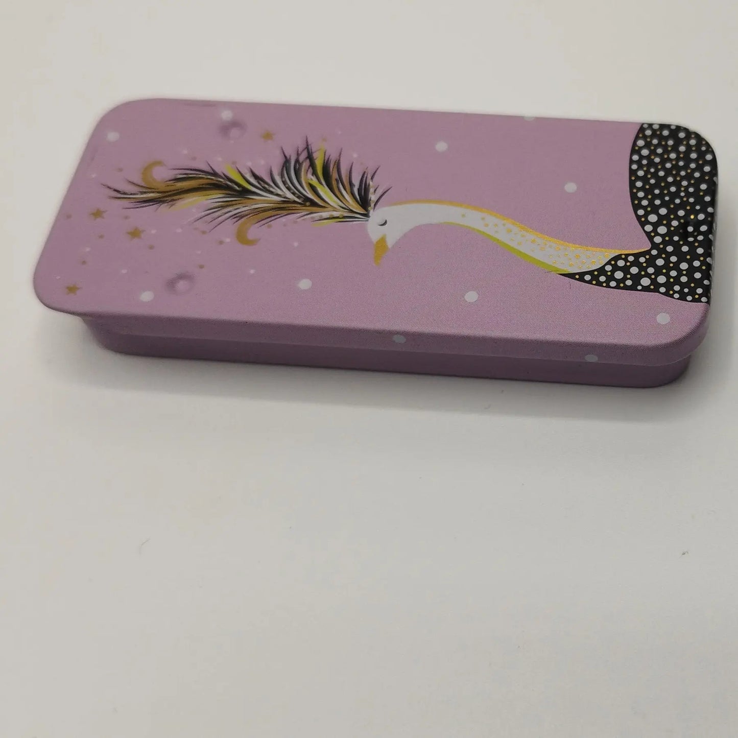 Magnetic Needle Tin Case Pink Ostrich