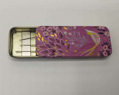 Magnetic Needle Tin Case Pink Bird