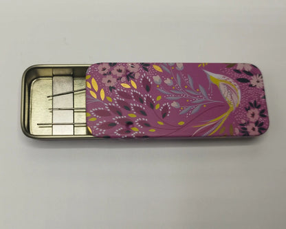 Magnetic Needle Tin Case Pink Bird