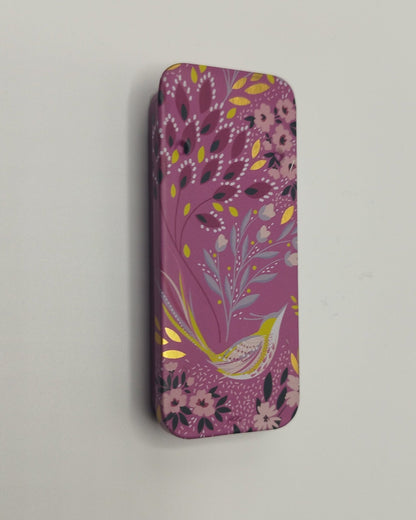 Magnetic Needle Tin Case Pink Bird