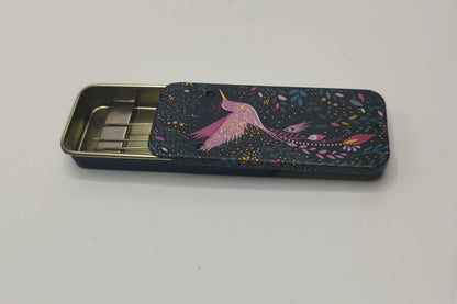 Magnetic Needle Tin Case Hummingbird