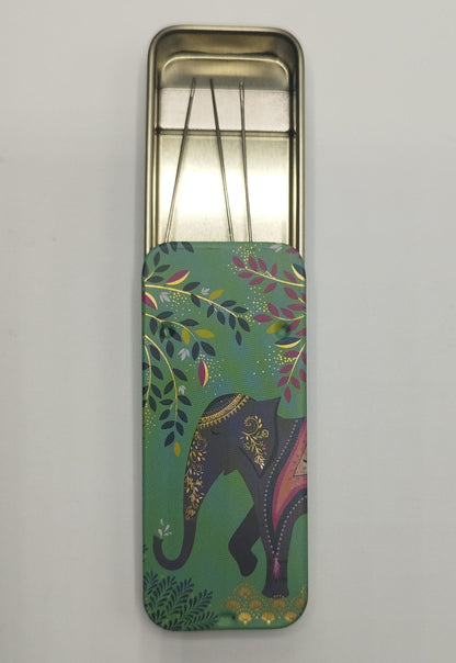 Magnetic Needle Tin Case Elephant
