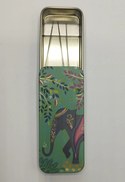 Magnetic Needle Tin Case Elephant