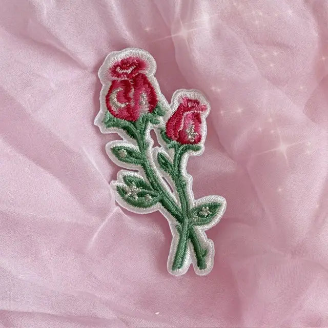Iron on Roses Embroidery Patch