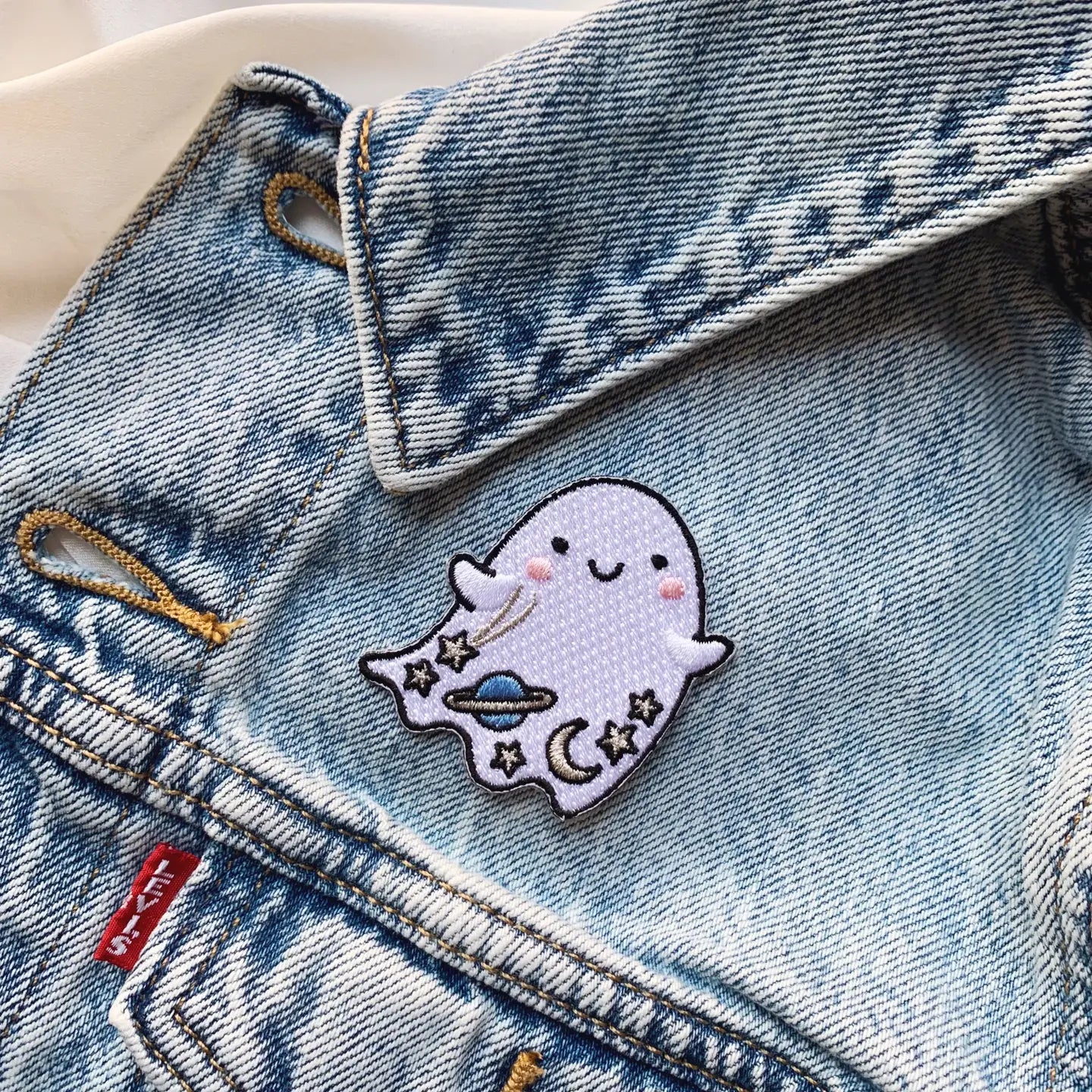 Iron on Ghost  Embroidery Patch