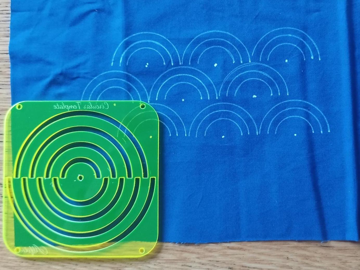 Sashiko Circular Template Translucent Yellow