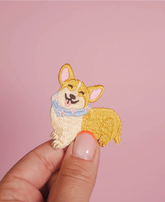 Corgi Iron on Patch