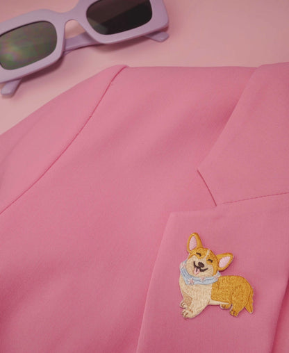 Corgi Iron on Patch