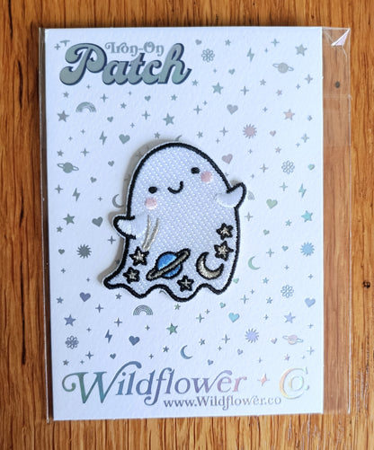 Iron on Ghost  Embroidery Patch