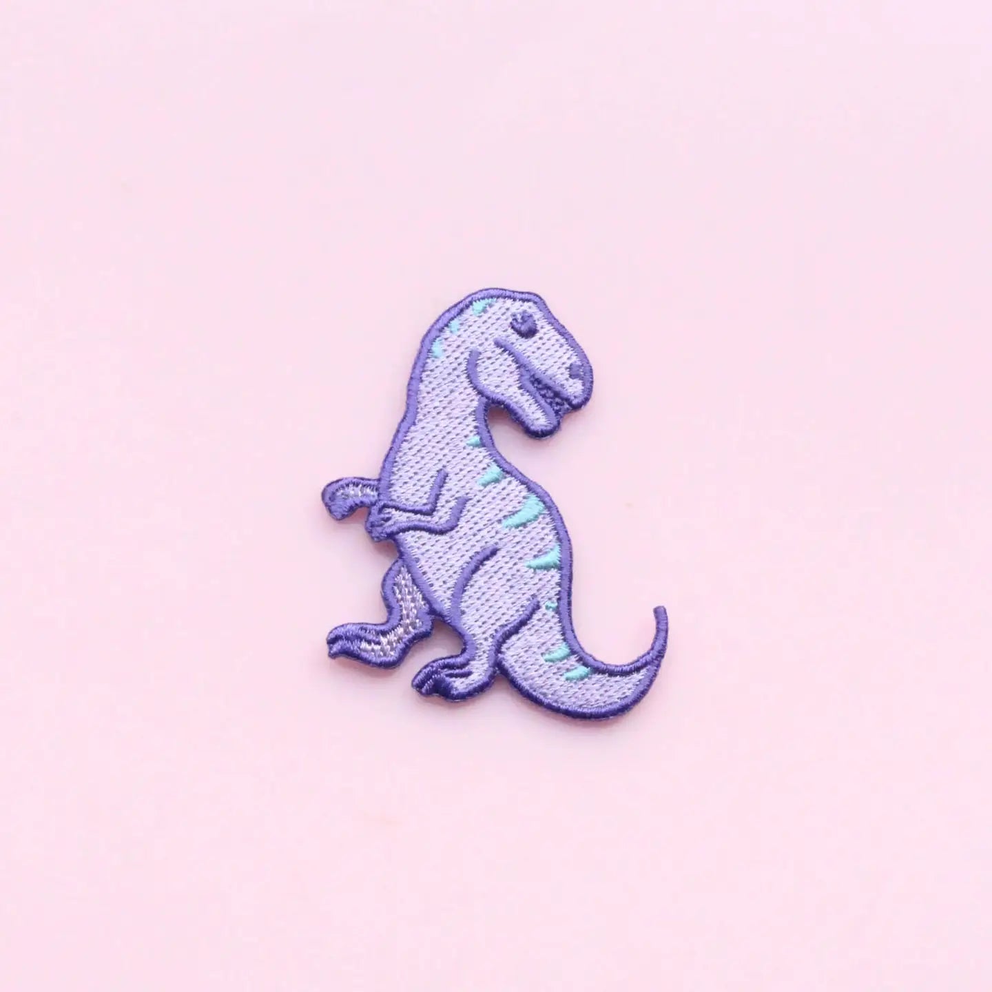 Purple T-rex Iron on Patch