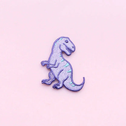 Purple T-rex Iron on Patch