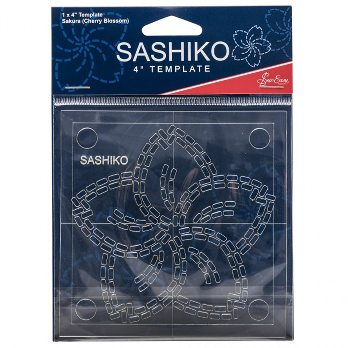 Cherry Blossom Sashiko Stencil by SewEasy 4"