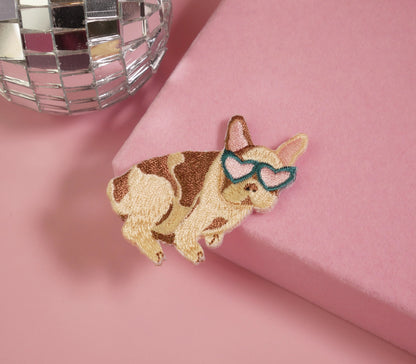 Frenchie Iron on Patch