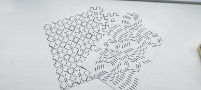 Sashiko Stick and Stitch Transfers