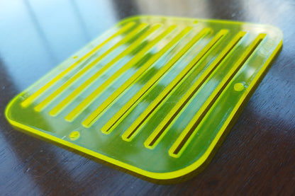 1cm Grid Ruler Transluscent Yellow