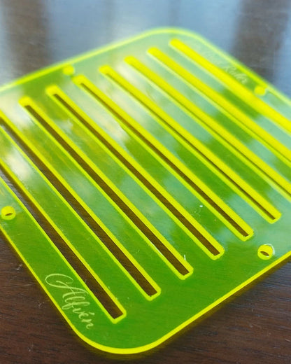 1cm Grid Ruler Transluscent Yellow