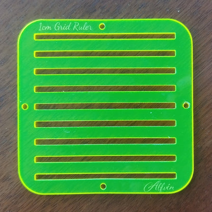1cm Grid Ruler Transluscent Yellow