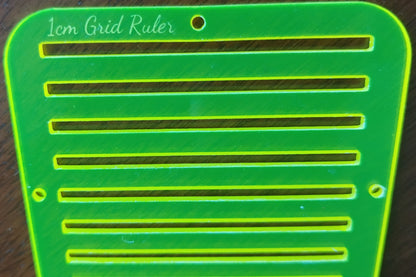 1cm Grid Ruler Transluscent Yellow