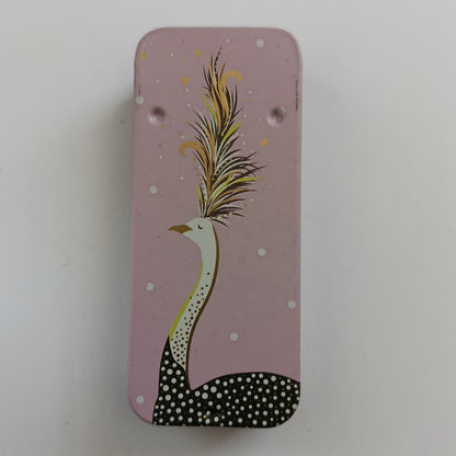 Magnetic Needle Tin Case Pink Ostrich