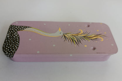 Magnetic Needle Tin Case Pink Ostrich