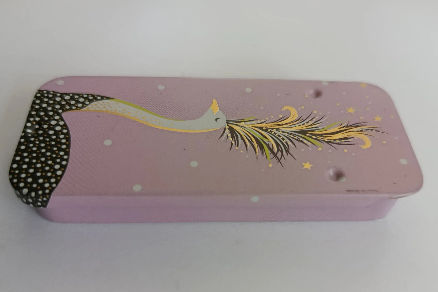 Magnetic Needle Tin Case Pink Ostrich
