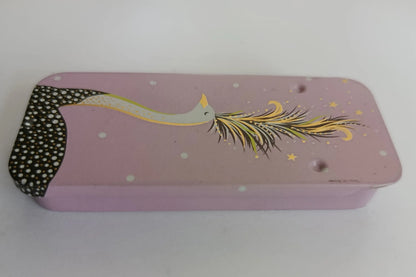 Magnetic Needle Tin Case Pink Ostrich