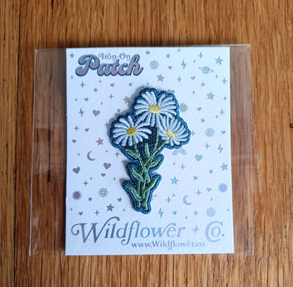 Iron on Daisy Embroidery Patch