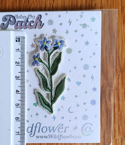 Iron on Forget-Me-Not Embroidery Patch