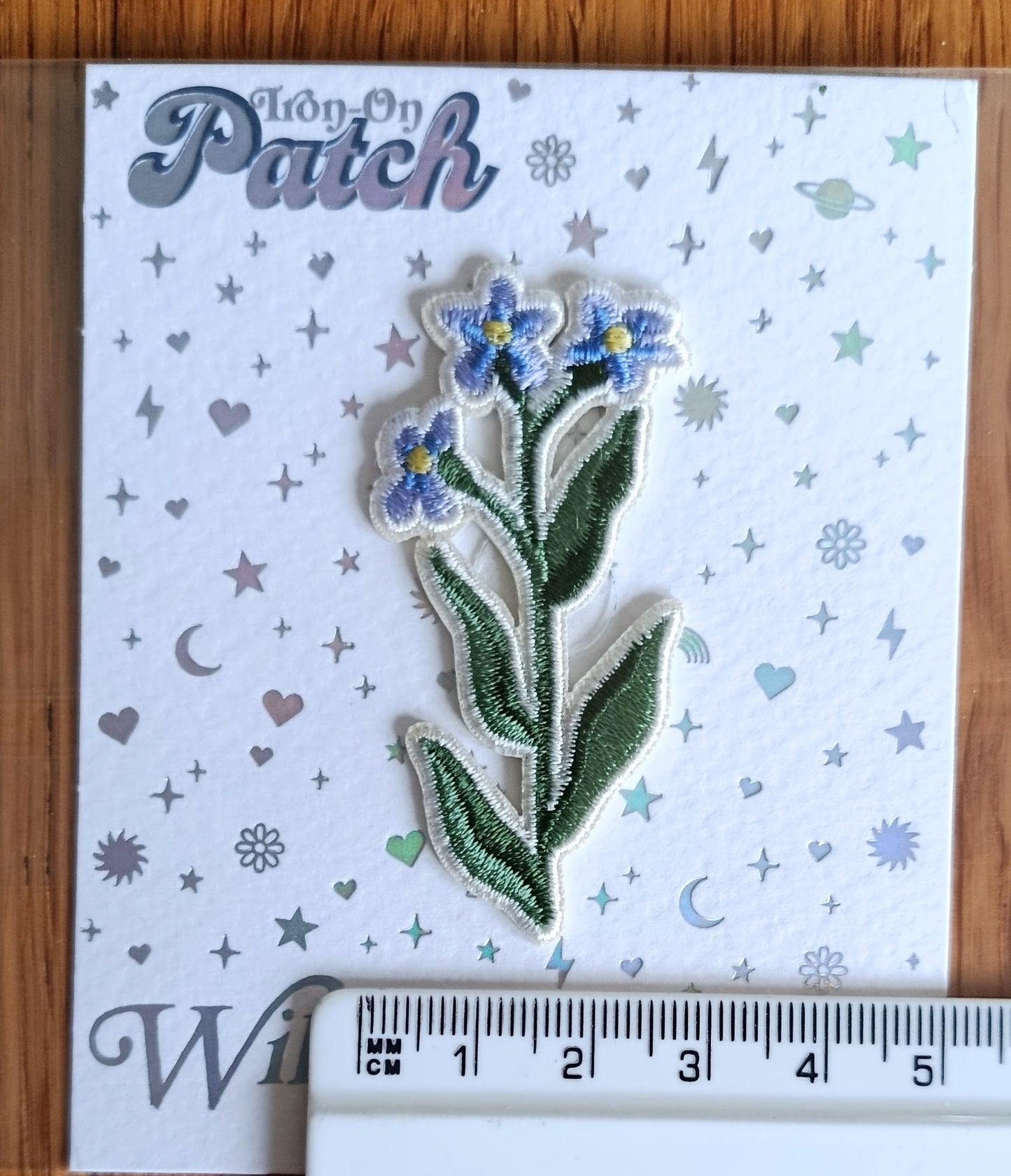 Iron on Forget-Me-Not Embroidery Patch
