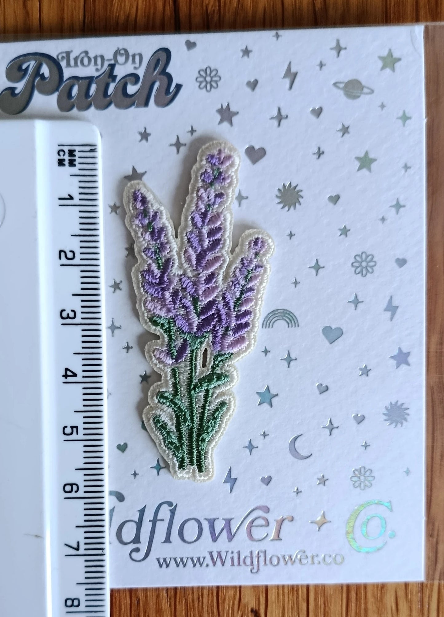 Iron on Lavender Embroidery Patch