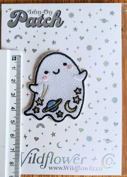 Iron on Ghost  Embroidery Patch