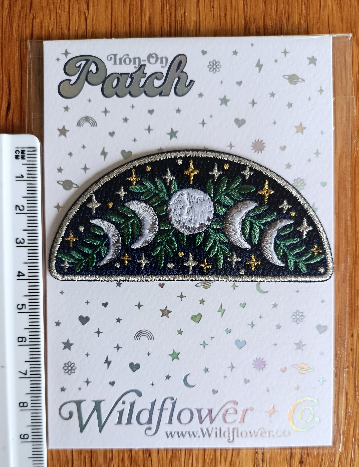 Iron on Moon Phase Embroidery Patch