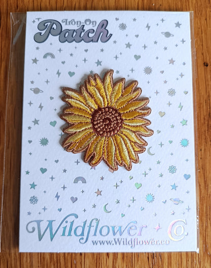 Iron on Sunflower Embroidery Patch