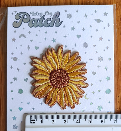 Iron on Sunflower Embroidery Patch