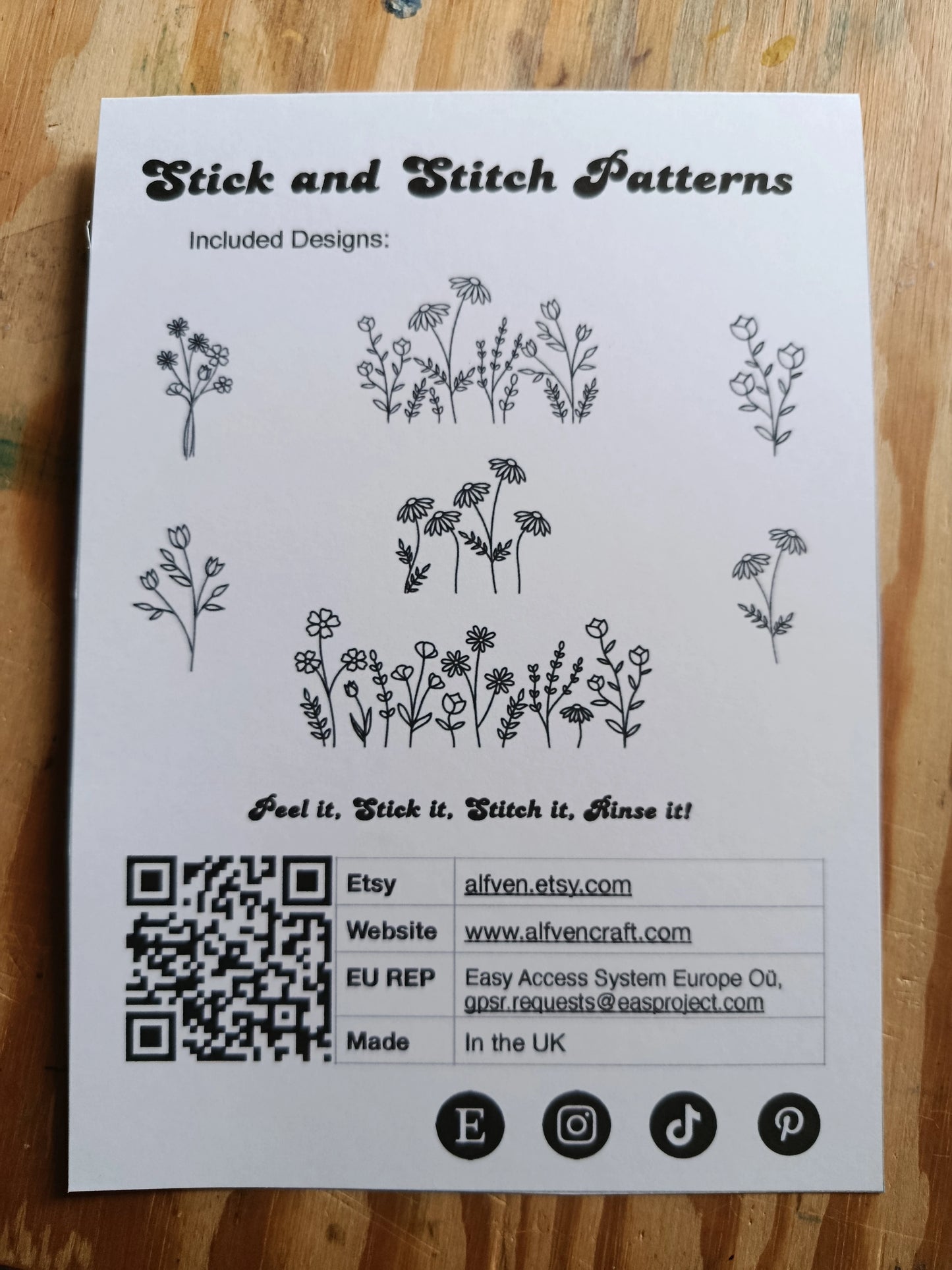 Floral Stick and Stitch Patterns