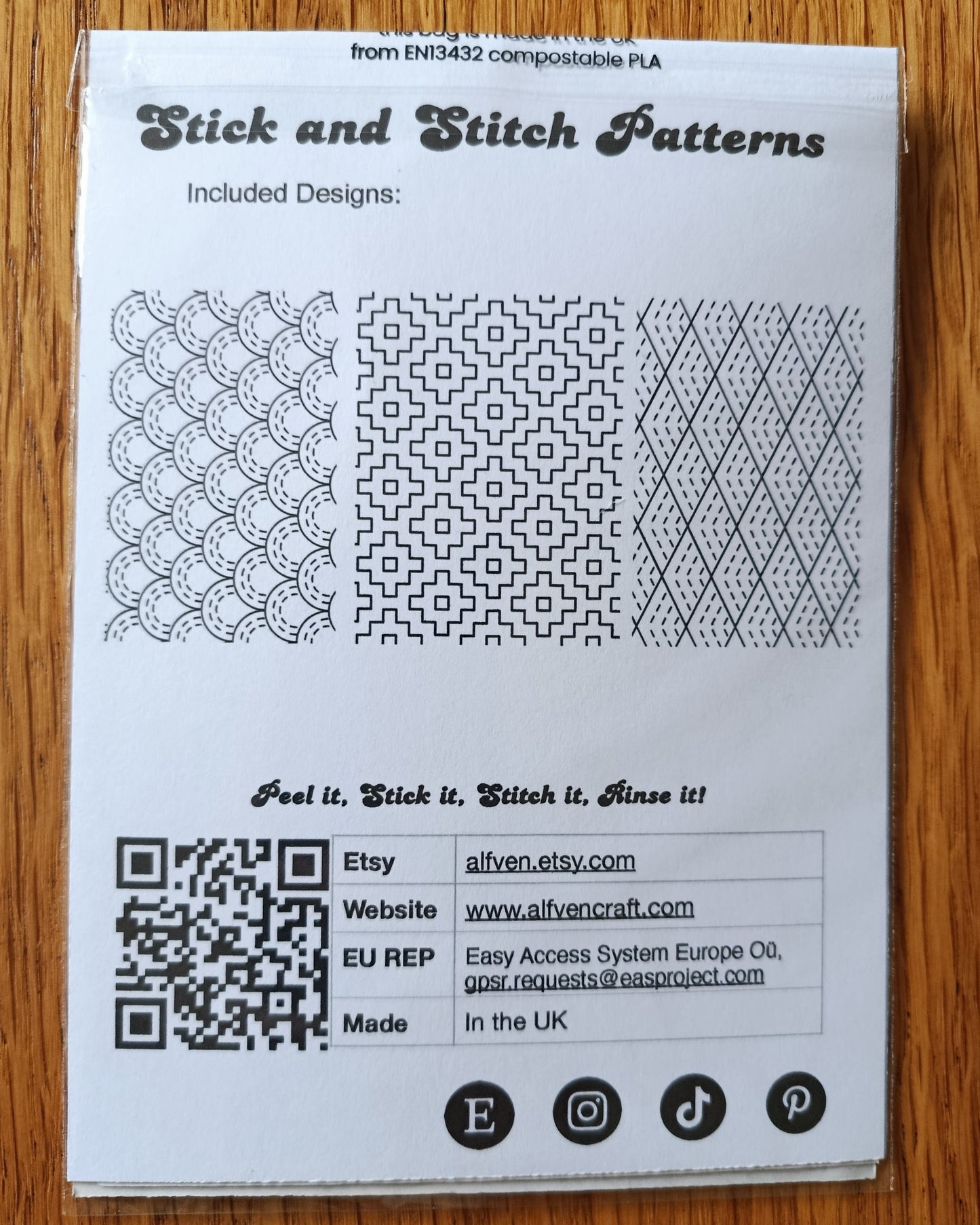 Sashiko Stick and Stitch Patterns Persimmon