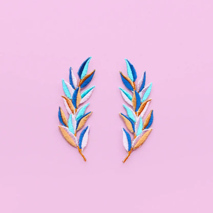Iron on Pastel Leaf Patches