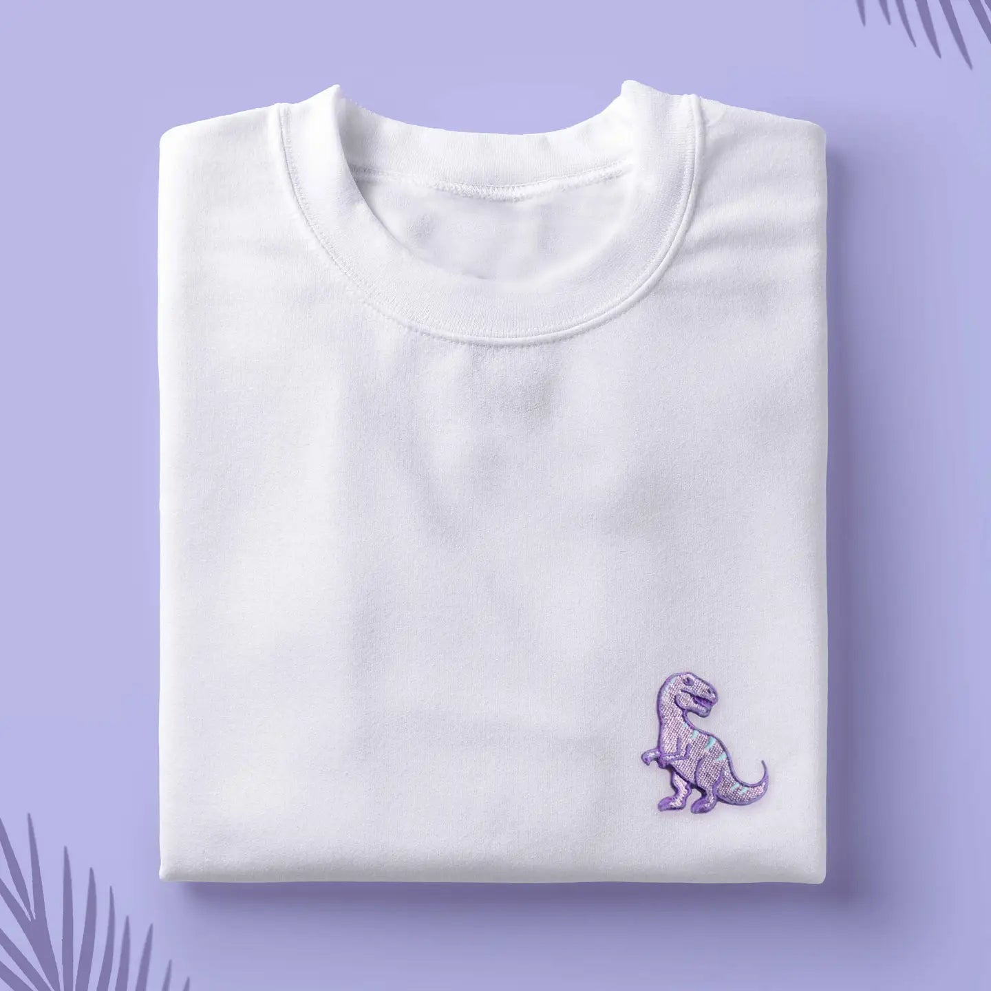 Purple T-rex Iron on Patch