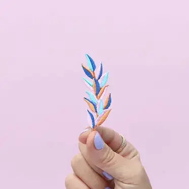 Iron on Pastel Leaf Patches